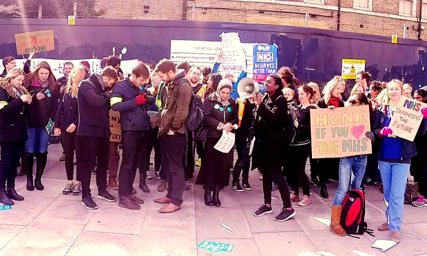 Royal London Hospital picket line