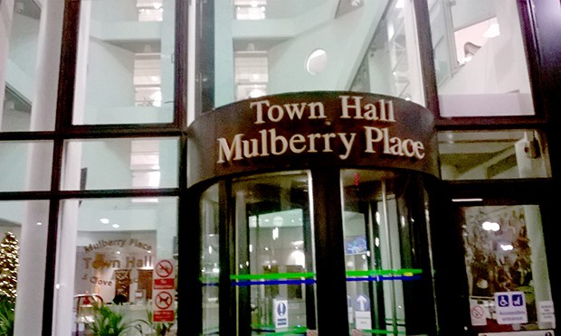 Tower Hamlets Town Hall. Photograph: Benjamin Mortimer