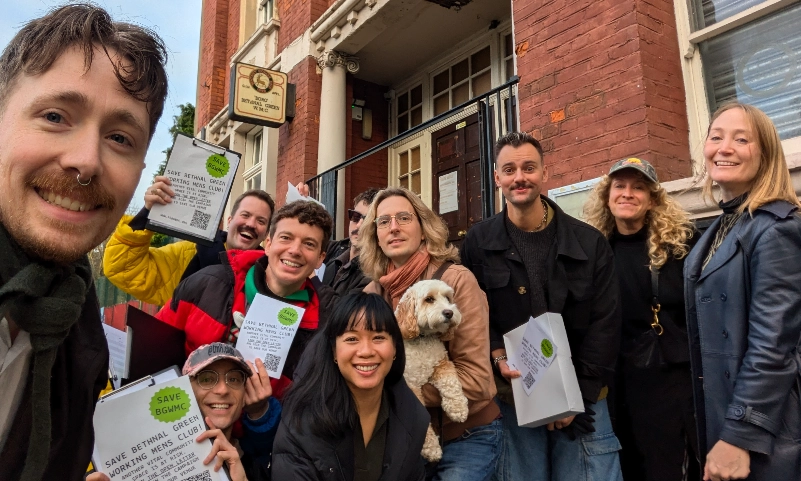 Campaigners supporting the Friends of Bethnal Green Working Men’s Club